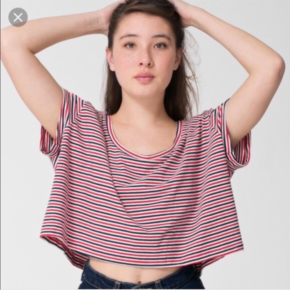 American apparel striped crop